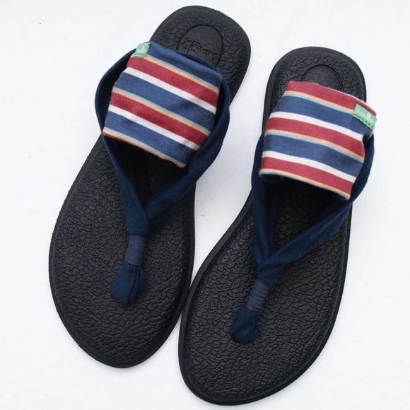 SANUK Women's Yoga Sling 2 Prints Sand Harbor Navy - Picture 1 of 6